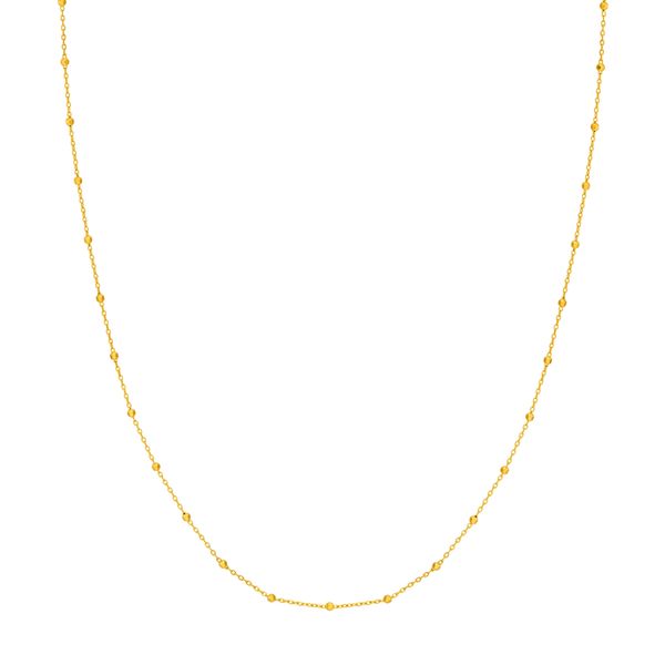 14K Yellow Fancy Bead Chain Image 3 Simones Jewelry, LLC Shrewsbury, NJ