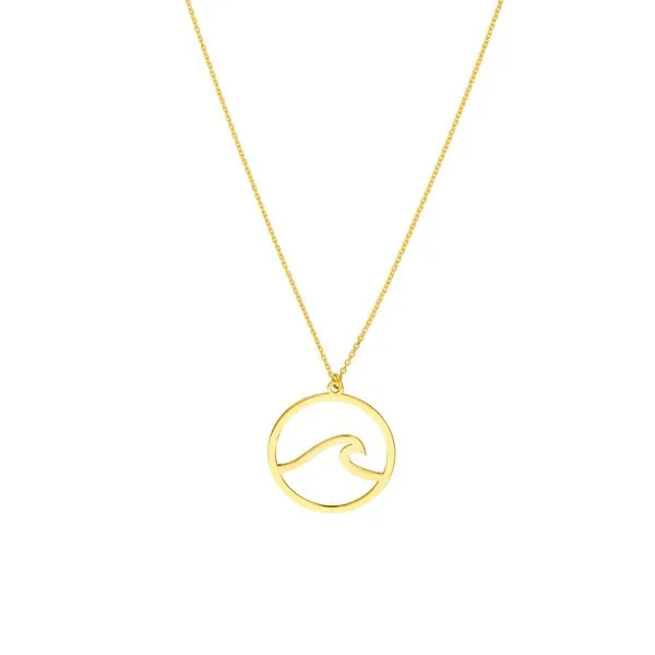 Wave in Circle Necklace Simones Jewelry, LLC Shrewsbury, NJ