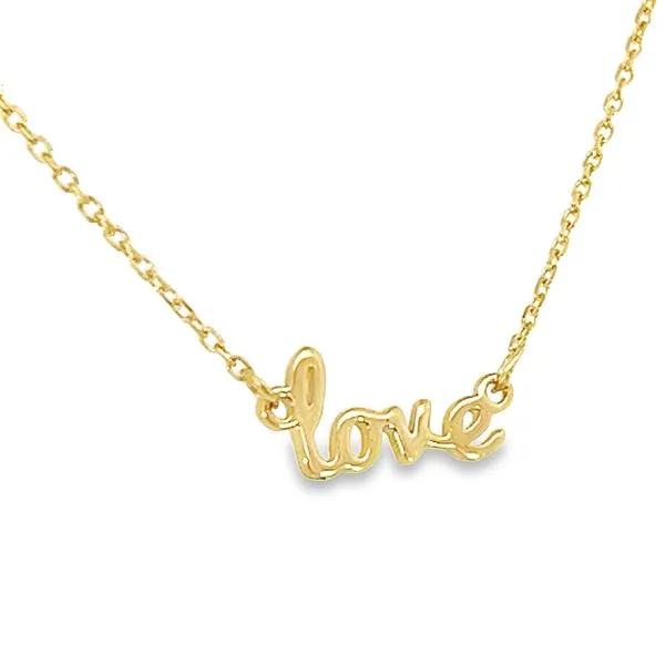 Gold Petite Love Necklace Image 2 Simones Jewelry, LLC Shrewsbury, NJ