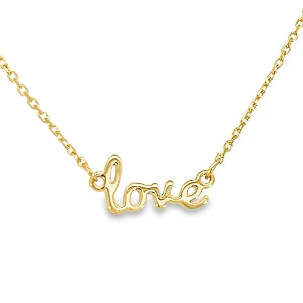 Gold Petite Love Necklace Simones Jewelry, LLC Shrewsbury, NJ