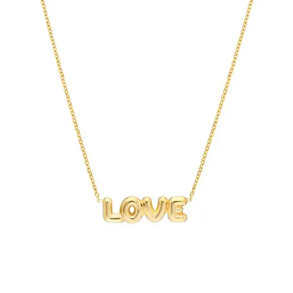 Gold LOVE Necklace Image 2 Simones Jewelry, LLC Shrewsbury, NJ
