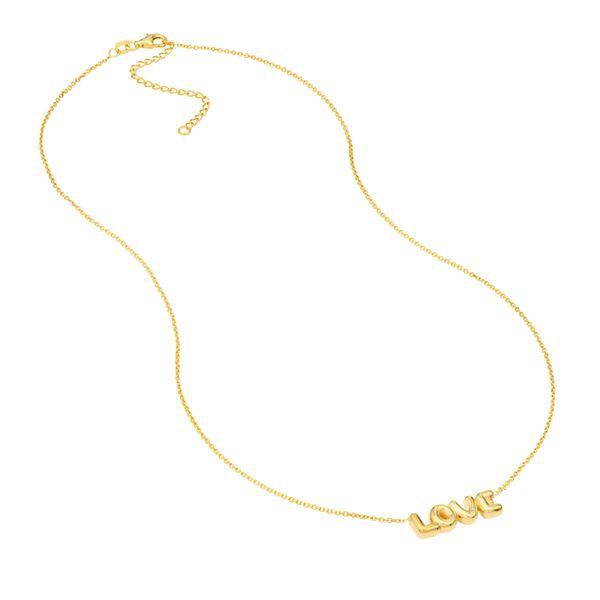 Gold LOVE Necklace Image 3 Simones Jewelry, LLC Shrewsbury, NJ