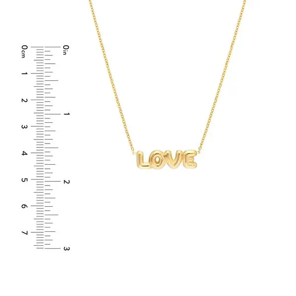Gold LOVE Necklace Image 5 Simones Jewelry, LLC Shrewsbury, NJ