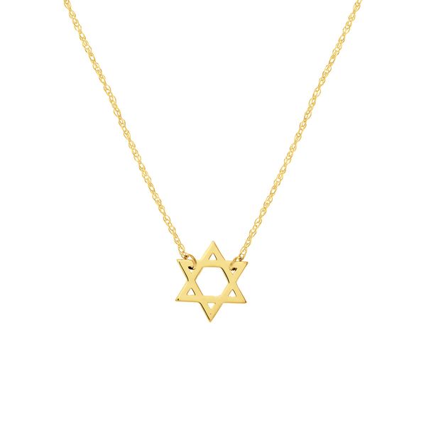 Gold Star of David Necklace Simones Jewelry, LLC Shrewsbury, NJ