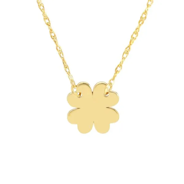 Yellow Gold Clover Necklace Simones Jewelry, LLC Shrewsbury, NJ
