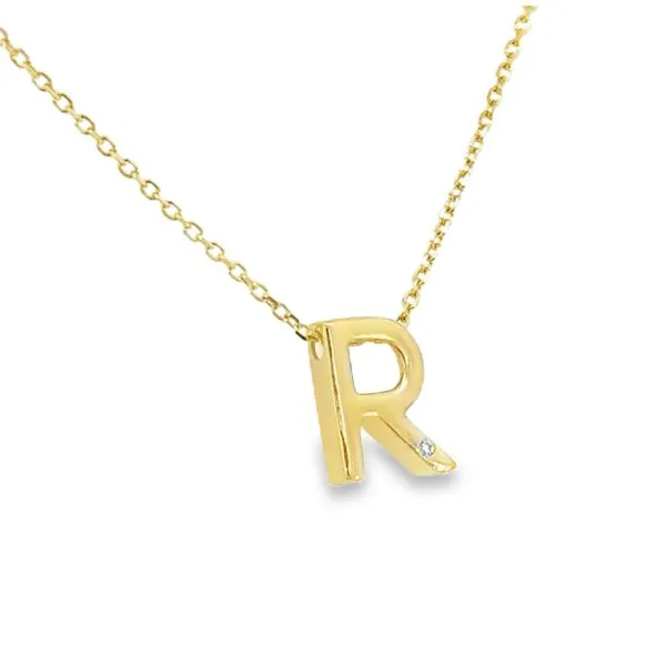 Gold Initial R Image 2 Simones Jewelry, LLC Shrewsbury, NJ