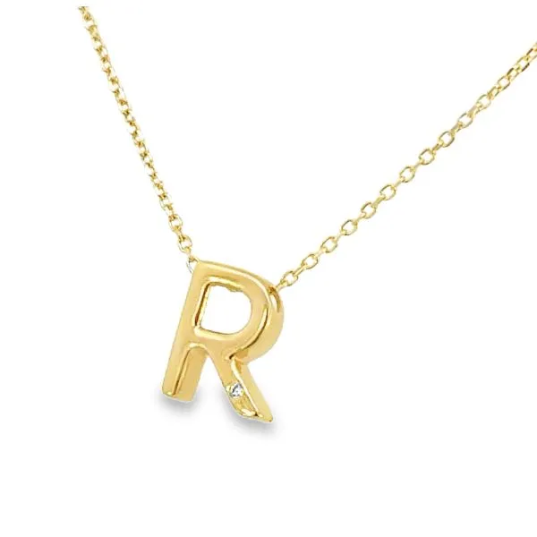 Gold Initial R Image 3 Simones Jewelry, LLC Shrewsbury, NJ