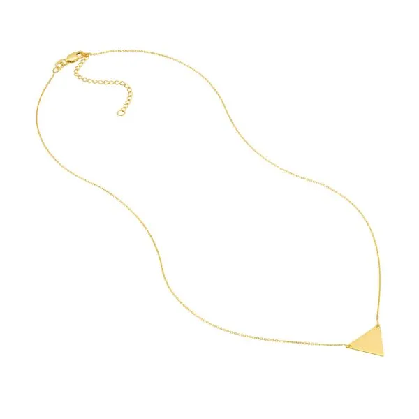 14K Yellow Gold Triangle Necklace Simones Jewelry, LLC Shrewsbury, NJ