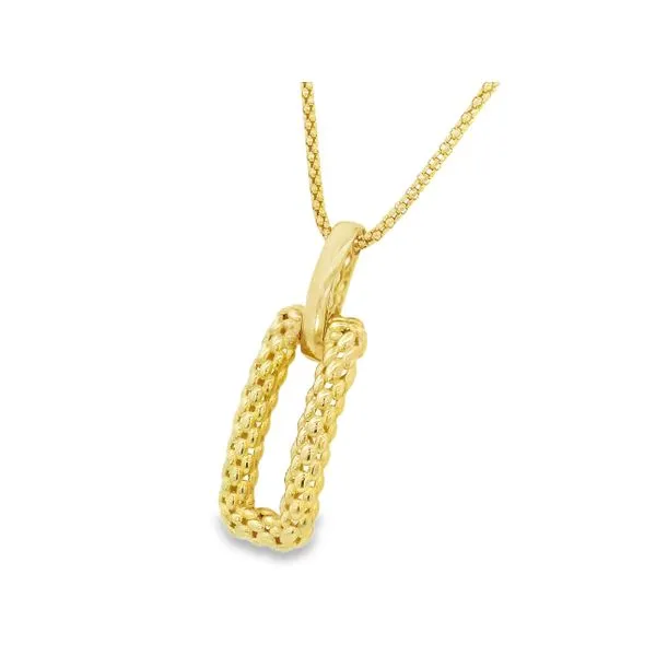 14K Yellow Popcorn Buckle Necklace Image 3 Simones Jewelry, LLC Shrewsbury, NJ