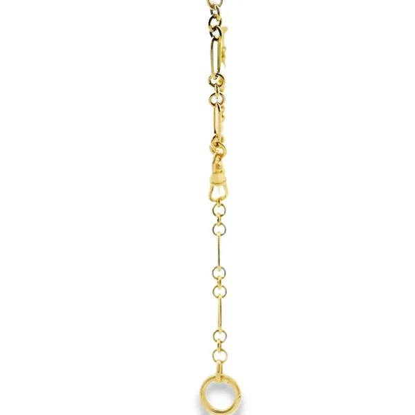 14K Yellow Fancy 1+3 Link W/ Double Clasp 24
