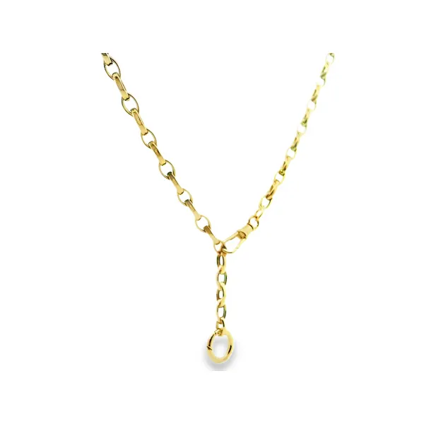 14K Yellow Fancy Marquise Link W/ Double Clasp 18