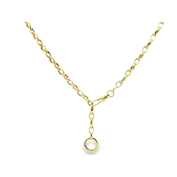 14K Yellow Fancy Marquise Link W/ Double Clasp 18