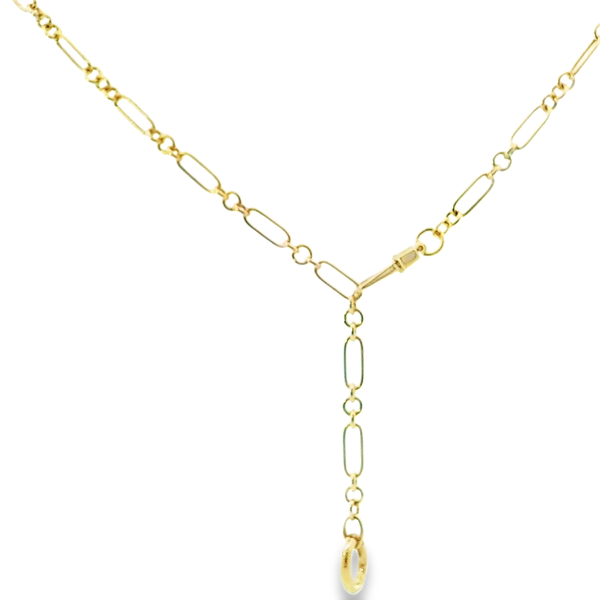 14K Yellow Fancy 1+3 Link W/ Double Clasp 24
