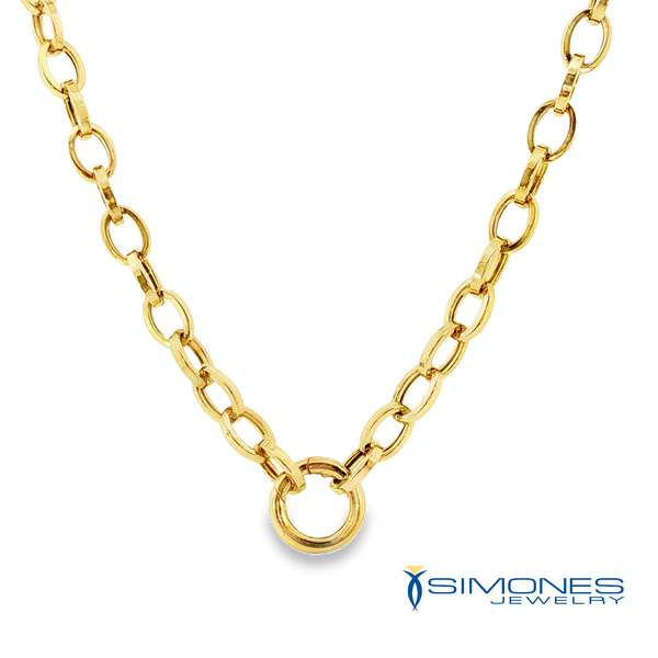 14K Yellow Fancy Link Y Neck W/Interchangable Sections Image 2 Simones Jewelry, LLC Shrewsbury, NJ