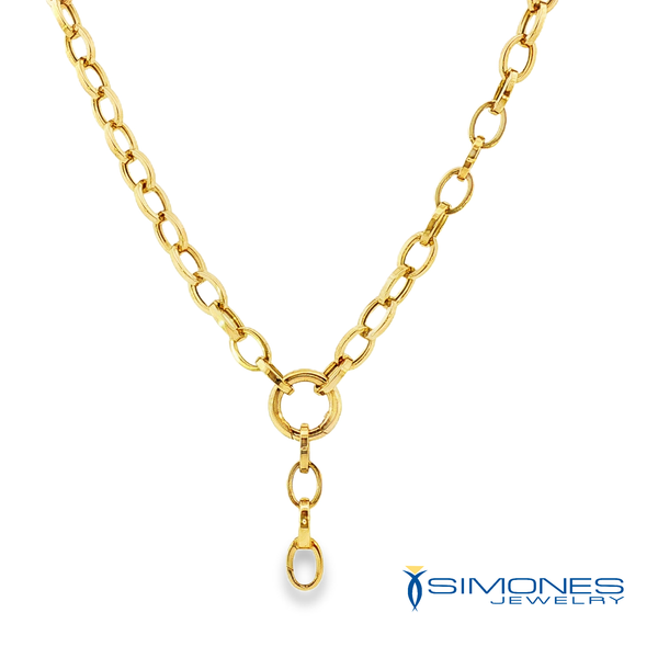 14K Yellow Fancy Link Y Neck W/Interchangable Sections Image 4 Simones Jewelry, LLC Shrewsbury, NJ