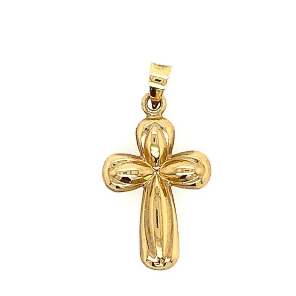 Puffed Cross Charm Simones Jewelry, LLC Shrewsbury, NJ