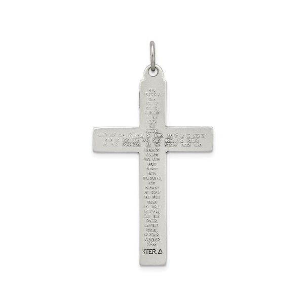 Sterling Silver INRI Crucifix w/Prayer on back Image 3 Simones Jewelry, LLC Shrewsbury, NJ