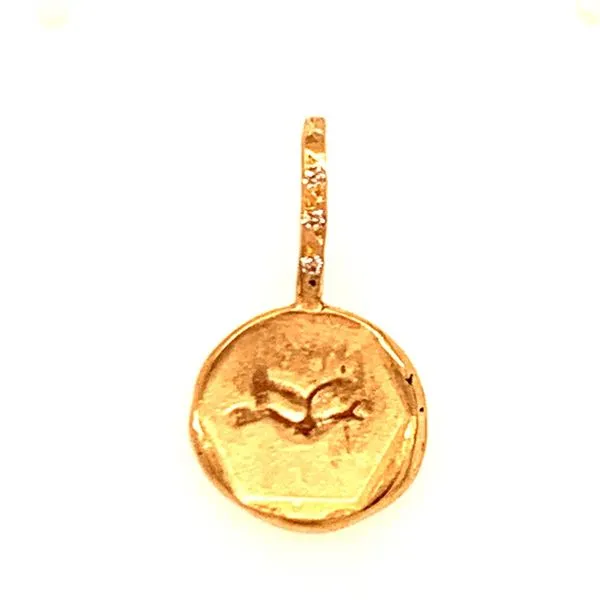 Gold Love Letter Coin Pendant Simones Jewelry, LLC Shrewsbury, NJ