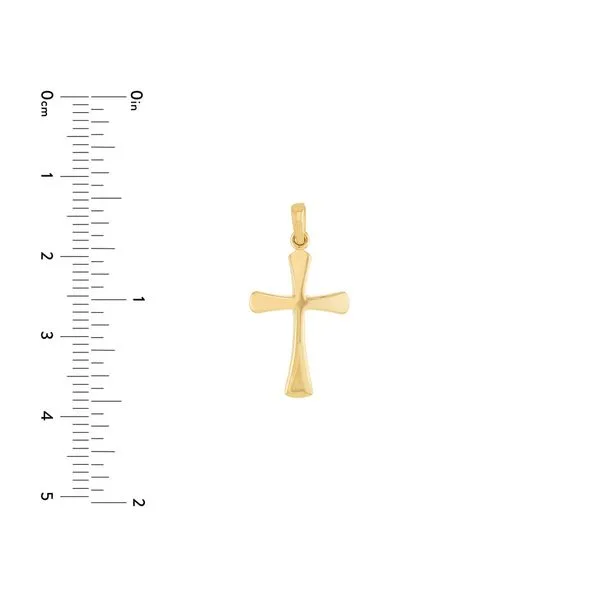 Yellow Flare-Edged Cross Pendant Image 3 Simones Jewelry, LLC Shrewsbury, NJ