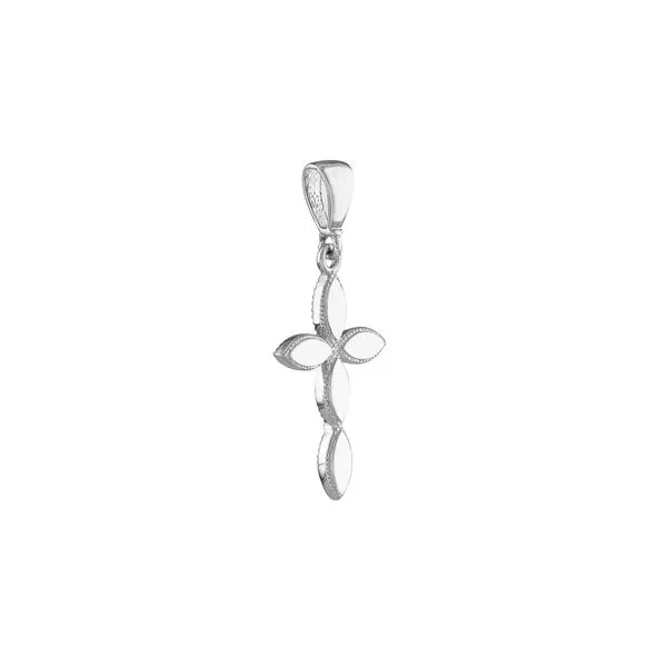 White Gold Multiple Marquise Polished Cross Image 4 Simones Jewelry, LLC Shrewsbury, NJ