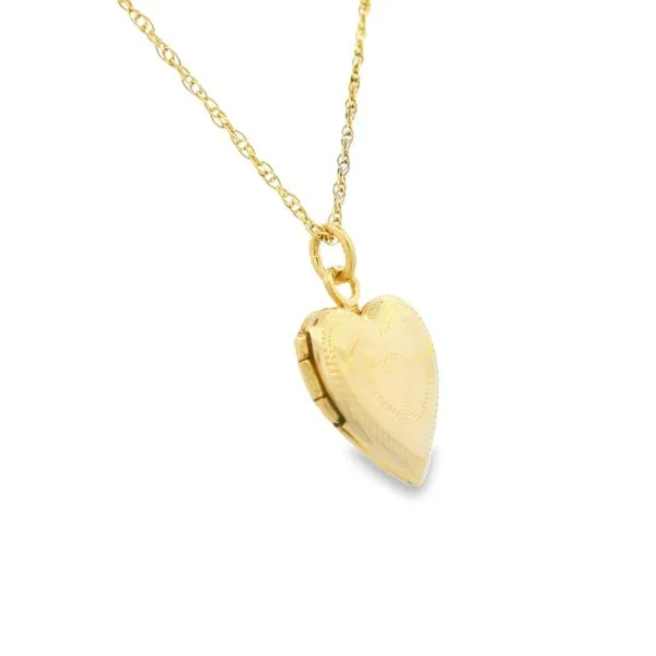 14K Yellow Small Heart Locket Simones Jewelry, LLC Shrewsbury, NJ