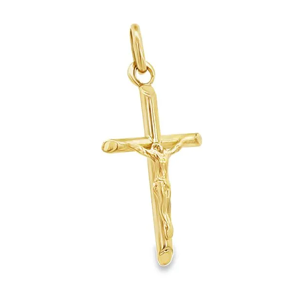 Yellow Gold Crucifix Image 2 Simones Jewelry, LLC Shrewsbury, NJ