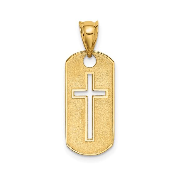 14K Yellow Tag W/ Cross Cut Out Simones Jewelry, LLC Shrewsbury, NJ
