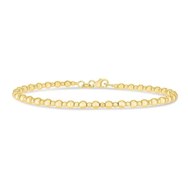 Gold Bead Flexible Bangle Simones Jewelry, LLC Shrewsbury, NJ