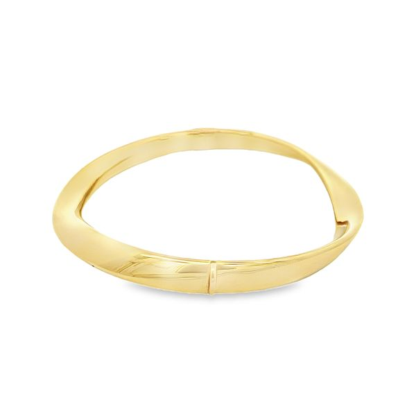 Yellow Gold Twist Bangle Image 2 Simones Jewelry, LLC Shrewsbury, NJ