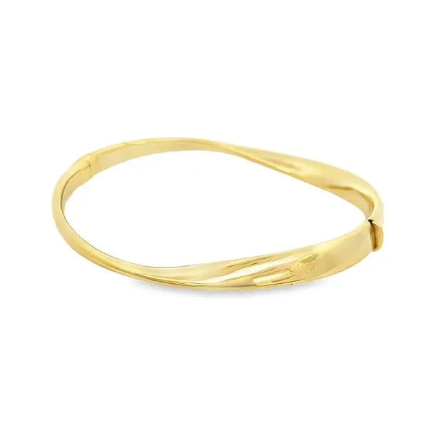 Yellow Gold Twist Bangle Image 3 Simones Jewelry, LLC Shrewsbury, NJ