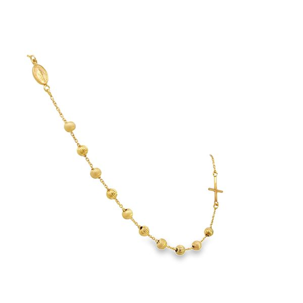 Yellow Gold Rosary Bracelet Image 3 Simones Jewelry, LLC Shrewsbury, NJ