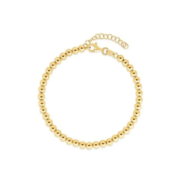 14K Yellow Gold 4mm Bead Bracelet Simones Jewelry, LLC Shrewsbury, NJ