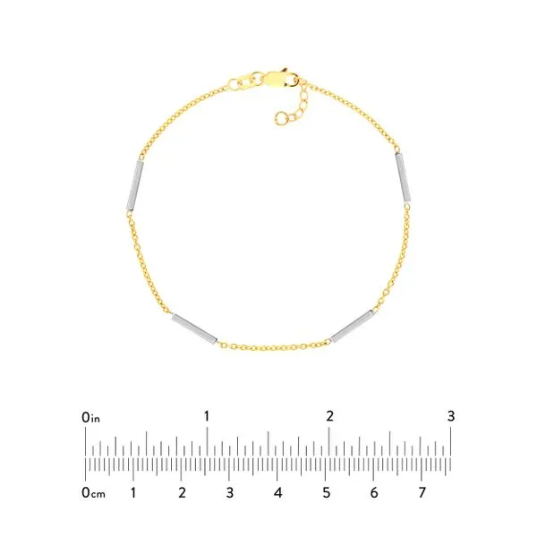 14K Yellow/White Gold Bar Bracelet Simones Jewelry, LLC Shrewsbury, NJ