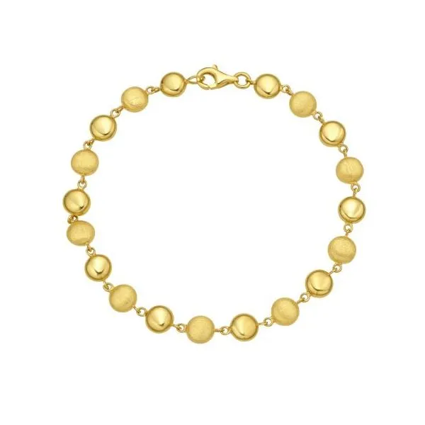 Yellow Gold Pebble Bead Bracelet Simones Jewelry, LLC Shrewsbury, NJ
