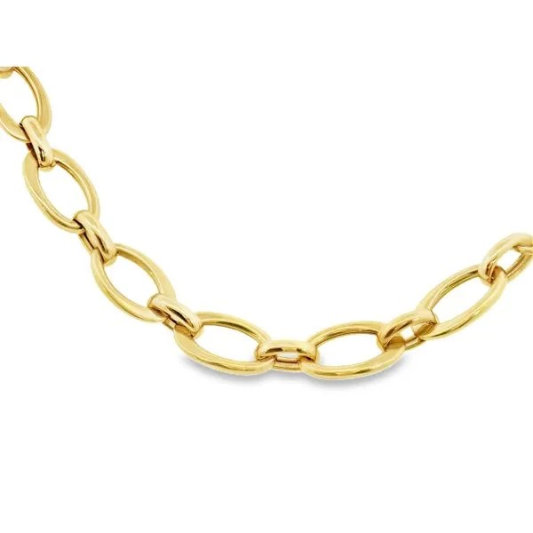 14K Yellow  Double Oval Link Bracelet 7