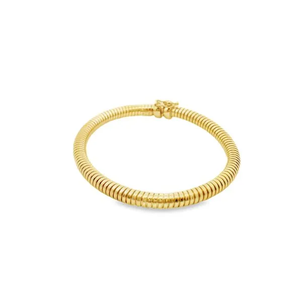 14K Yellow Round Spring Bracelet 7