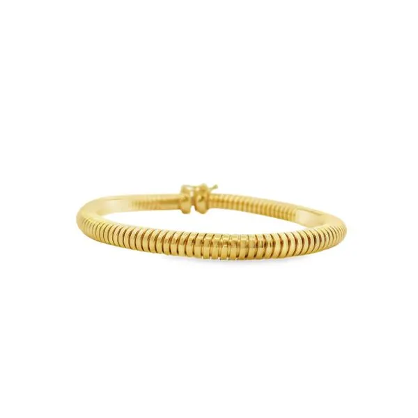 14K Yellow Round Spring Bracelet 7