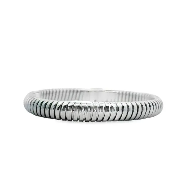 14K White Soft Omega Bracelet 7