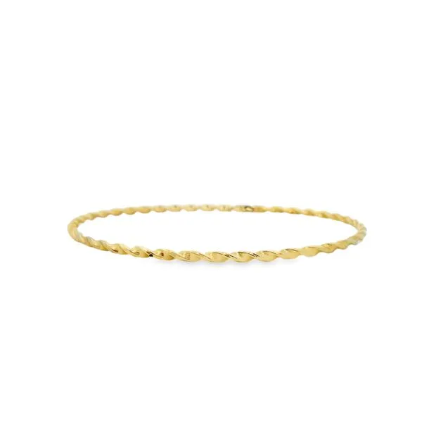 14K Yellow Twisted Slip On Bangle Bracelet Simones Jewelry, LLC Shrewsbury, NJ