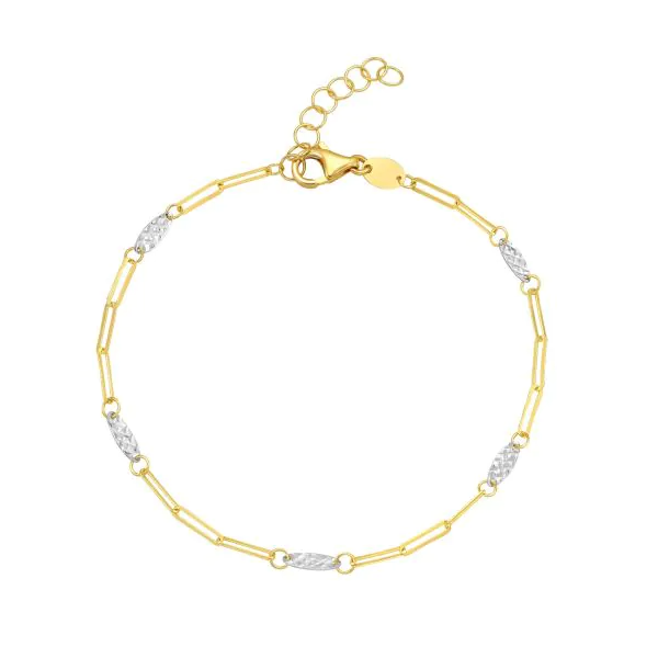 14K Yellow & White D/C Bracelet Simones Jewelry, LLC Shrewsbury, NJ