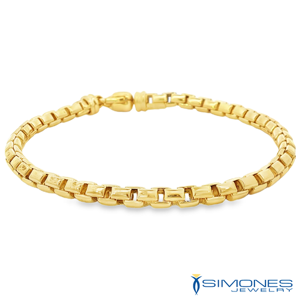 14k Yellow Gold Elongated Oval Link Chain Bracelet Image 2 Simones Jewelry, LLC Shrewsbury, NJ