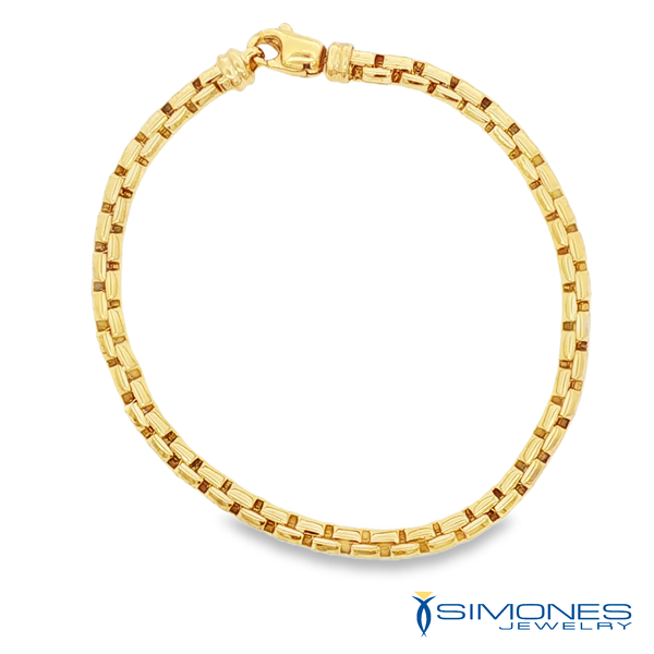 14k Yellow Gold Elongated Oval Link Chain Bracelet Simones Jewelry, LLC Shrewsbury, NJ