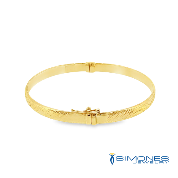 14K yellow Bangle Bracelet Image 2 Simones Jewelry, LLC Shrewsbury, NJ