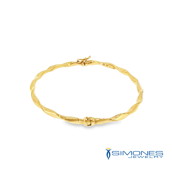 14K Yellow Bangle Image 4 Simones Jewelry, LLC Shrewsbury, NJ