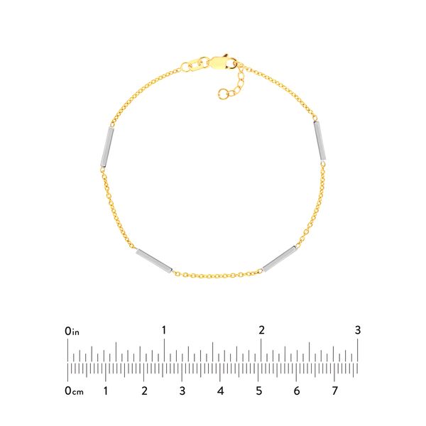 14K Yellow/White Gold Bar Bracelet Simones Jewelry, LLC Shrewsbury, NJ