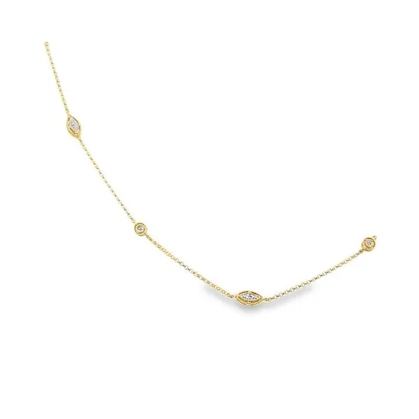 14K Yellow Gold Diamond Accent Anklet Simones Jewelry, LLC Shrewsbury, NJ
