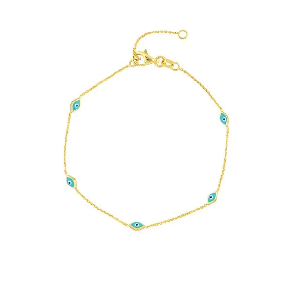 Evil Eye Adjustable Anklet Simones Jewelry, LLC Shrewsbury, NJ