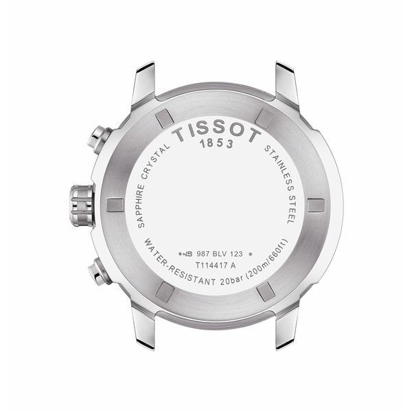 Tissot PRC 200 mens Chronograph Watch Stainless Blue Dial Arabic Image 2 Simones Jewelry, LLC Shrewsbury, NJ