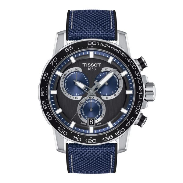 Tissot Supersport GTS SS Blue Sythetic Band Chrono Watch Simones Jewelry, LLC Shrewsbury, NJ