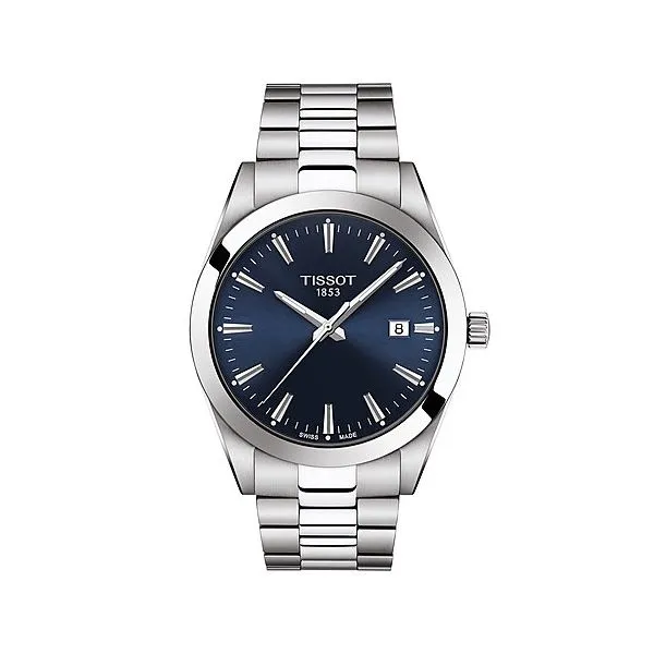 Gentleman Quartz Watch with Stainless Steel Strap with Blue Dial